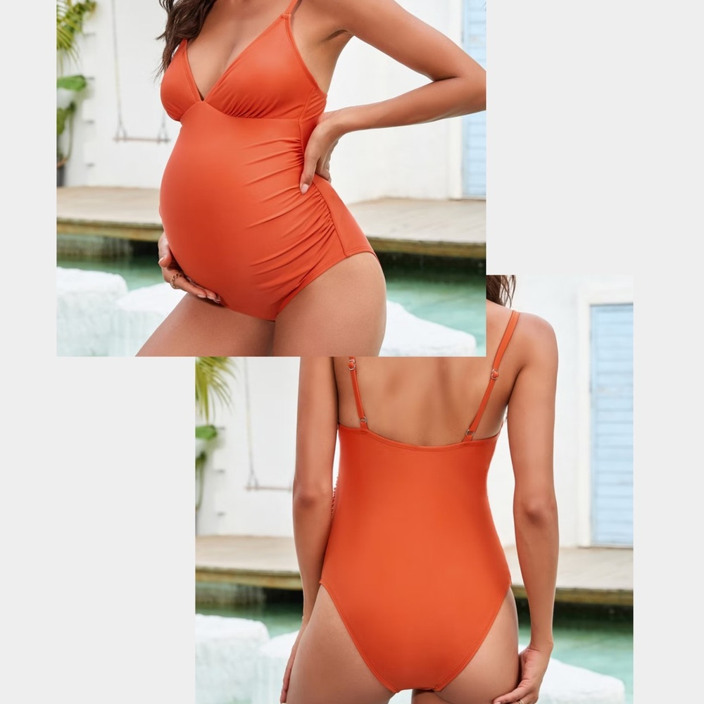 Maternity One Piece Swimsuit -Cupshe